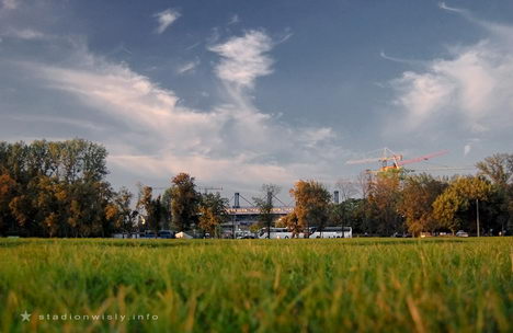 stadion Wisły - widok z błoń