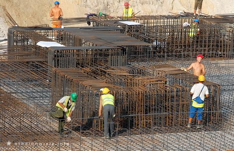 zbrojenia płyty dennej - stan z godz 15:30